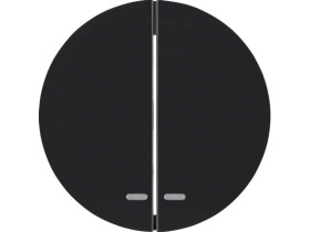 BERKER R.1/R.3 Klawisze z przezroczystą soczewką do wyłącznika dwuklawiszowego czarny 16272045 HAGER