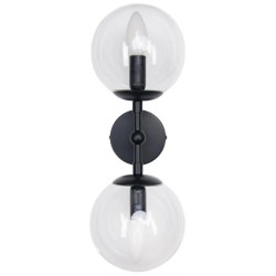 Kinkiet Dorado czarno-transparentny 2xE14 Light Prestige