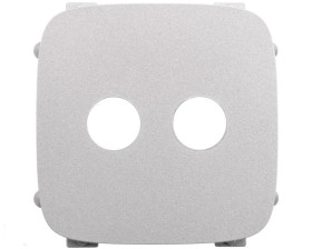 VALENA ALLURE Plakietka gniazda głośnikowego bananowego pojedynczego aluminium 755287