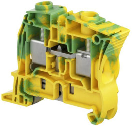 Screw terminal block, screw connection, 16 mm², 2 pole, 8 kV, yellow/green, 1SNK512150R0000