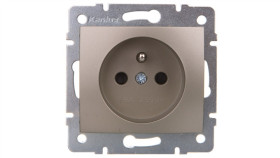 Domo Gniazdo Pojedyncze Ochrona Styków Śrubowe 16A 250V Szampański 011250150...