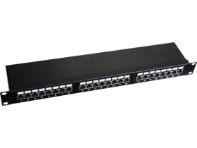 Patch panel 1U/19 cali STP ekranowany 24 porty kat. 6 złącza LSA półka montażowa Q-LANTEC - Q-LANTEC