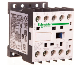 Stycznik mocy, AC3, 6A, 3P, 1NO, cewka 220/230VAC, zaciski śrubowe TeSys K LC1K0610M7