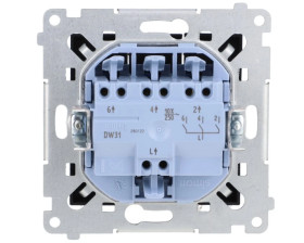 Simon 54 Łącznik potrójny (moduł) 10AX 250V szybkozłącza, czarny mat DW31.01/49