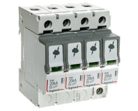 Ogranicznik przepięć Typ T2 4P 20kA 1,2kV ON 300 TT, TN (TNC, TNS) 412223