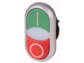 Napęd przycisku podwójnego podświetlane M22-DDLM-GR-X1/X0 284830 EATON