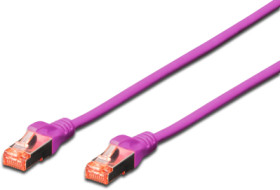 Patch cable, RJ45 plug, straight to RJ45 plug, straight, Cat 6, S/FTP, LSZH, 2 m, purple, DK-1644-020/VI