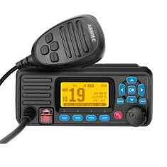 ABBREE AR-509MG VHF Radio Morska Wodoszczelna IP67 25W Wbudowany GPS Powiadomienia o Pogodzie NOAA DSC Połączenie USA INT CAN Ka