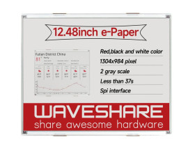 Waveshare 1304×984, 12.48inch E-Ink raw display, red/black/white three-color