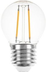 LED lamp, E27, 2 W, 250 lm, 240 V (DC), 240 V (AC), 2700 K, clear, warm white, E, FP272CL