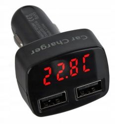 BB4 WOLTOMIERZ ŁADOWARKA 2XUSB 3,1 A TERMOMETR 4W1