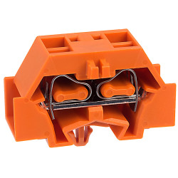 WAGO 261-346 4 Conductor Snap In Terminal Block Orange