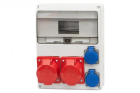 Rozdzielnica LAGO 11M - gniazda 2x16A 5p, 2x230V /11 modułów/