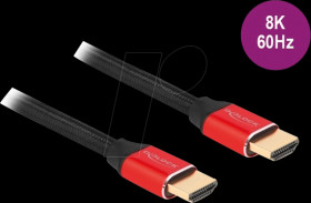 85775 Ultra High Speed HDMI Cable 48 Gbps 8K 60 Hz red 3 m certified