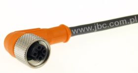 RKWT 5B-228/5 M sw, PUR 5x0,5mm2, czarny, z gniazdem kątowym M12x1, kodowanie B - PROFIBUS, LUMBERG 875, RKWT5B2285M