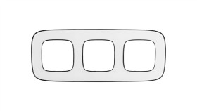 Valena Allure Ramka Potrójna Lustro Białe 754423