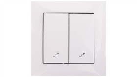 Wesa Łącznik Schodowy Podwójny Włącznik Świecznikowy Biały Lc-05