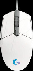 910-005797 Wired Mouse, USB, Gaming, G203, white