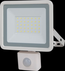 2707616010 LED floodlight, 30 W, 2550 lm, 6500 K, IP44, sensor, white
