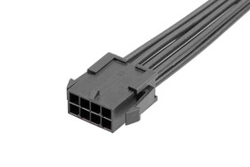 Kabel przewód-płytka, Micro-Fit 3.0, 300 V AC/DC, 8,5 A, raster: 3mm, 600mm, Cyna, Czarny