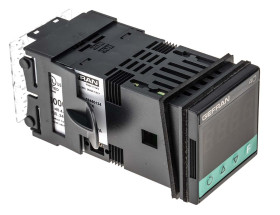 Wskaźnik temperatury Gefran Uz: 100 → 240 V AC wyjście Przekaźnik 2-wyjściowy wejście Termopara typu K 48 x 48mm