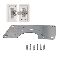 Płytka Naprawcza do Wyrwanego Zawiasu w Ściance Mebla 90x50mm - 0,4mm