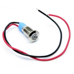 Wodoodporna kontrolka LED 9-12V 8mm (biała)