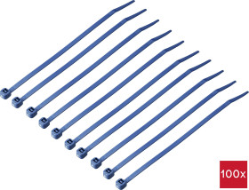 TRU COMPONENTS TC-12533344 Opaska kablowa 150 mm 3.6 mm niebieski Wykrywalny metal 100 szt.