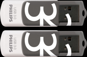 FM32FD00D/00 USB Flash Drive, USB 3.0, 32 GB, Vivid Edition Shadow Grey 2-Pac