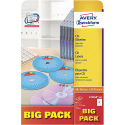 Avery-Zweckform L7676A-40P CD labels White Paper Permanent &#xD8; 117mm 80pcs