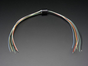 Miniature Slip Ring - 12mm diameter, 6 wires, max 240V @ 2A