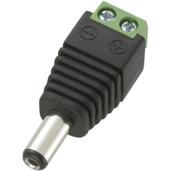 TruComponents 201165 Low power Plug, straight 5.5 mm 2.1 mm