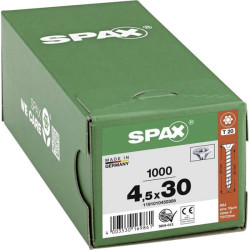 SPAX 1191010450305 Wood screw Steel WIROX T-Star Plus 4.5 mm x 30 mm 1000 pcs
