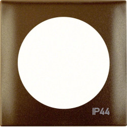 Integro Flow Ramka pojedyncza z nadrukiem /IP44/ bez uszczelki brązowy mat 918272591