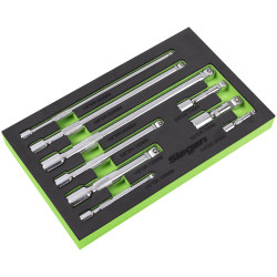Sealey S01292 Extension Bar Set 1/4&quot;, 3/8&quot; &amp; 1/2&quot;Sq Drive 9pc