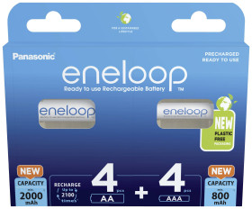 Zestaw baterii Panasonic eneloop BK-KJMCDE44E 52302191, 8 szt.