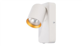 Kinkiet Andy 1Xgu10 Biały + Złoty Ml9942 Milagro