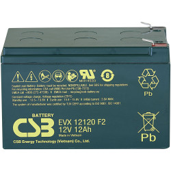 CSB Battery EVX12120F2 EVX-Series VRLA 12V 12Ah AGM Low Self-Discharge
