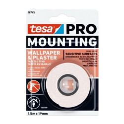 Taśma dwustronna do tapet 1,5m 19mm do 10kg Mounting PRO Wallpaper 66743-00004-00