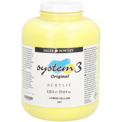 Daler Rowney System 3 Acrylic Paint Lemon Yellow 2.25L