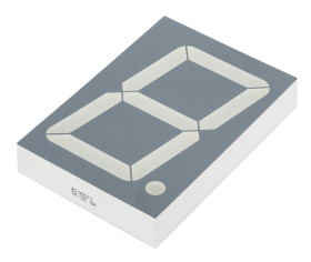 Wyświetlacz diodowy LED 7-segmentowy ze wspólną anodą 57 mcd RH DP, Czerwony 57mm Kingbright 617 nm