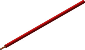 Silicone-switching strand, extremely flexible, halogen free, Cableline, 1.5 mm², 392 x 0.07 mm, red, outer Ø 3.4 mm, 61.7555-100