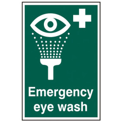 Scan 1554 Emergency Eye Wash - PVC Sign 200 x 300mm