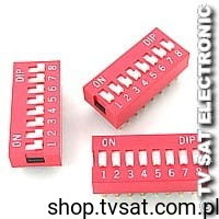 Przełącznik DIP Switch x8 DS-08 APEM