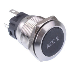 Accessory 2' Blue LED Latching 19mm Vandal Push Button Switch SPDT 12V