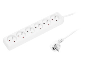 Przedłużacz 230V 6gn.1,5m z uziemieniem