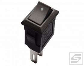 Przełącznik klawiszowy SMRS-101-1C3 czarny;2poz.;ON-OFF;1A/250VAC;RoHS