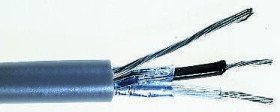 RS PRO Kabel do transmisji danych MPOS 1 -parowy 0.5 mm² Polichlorek winylu 300V 500 m Szary