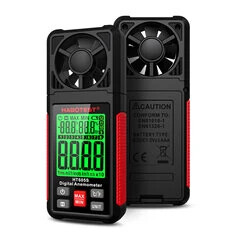 HABOTEST HT605 HT605S Elektroniczny anemometr, prędkość wiatru, temperatura, wilgotność, podświetlenie, zatrzymanie danych, MAX/