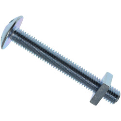 METALMATE MEMRBN0860 Roofing Bolt &amp; Nut ZP M8 x 60mm (Box 25)